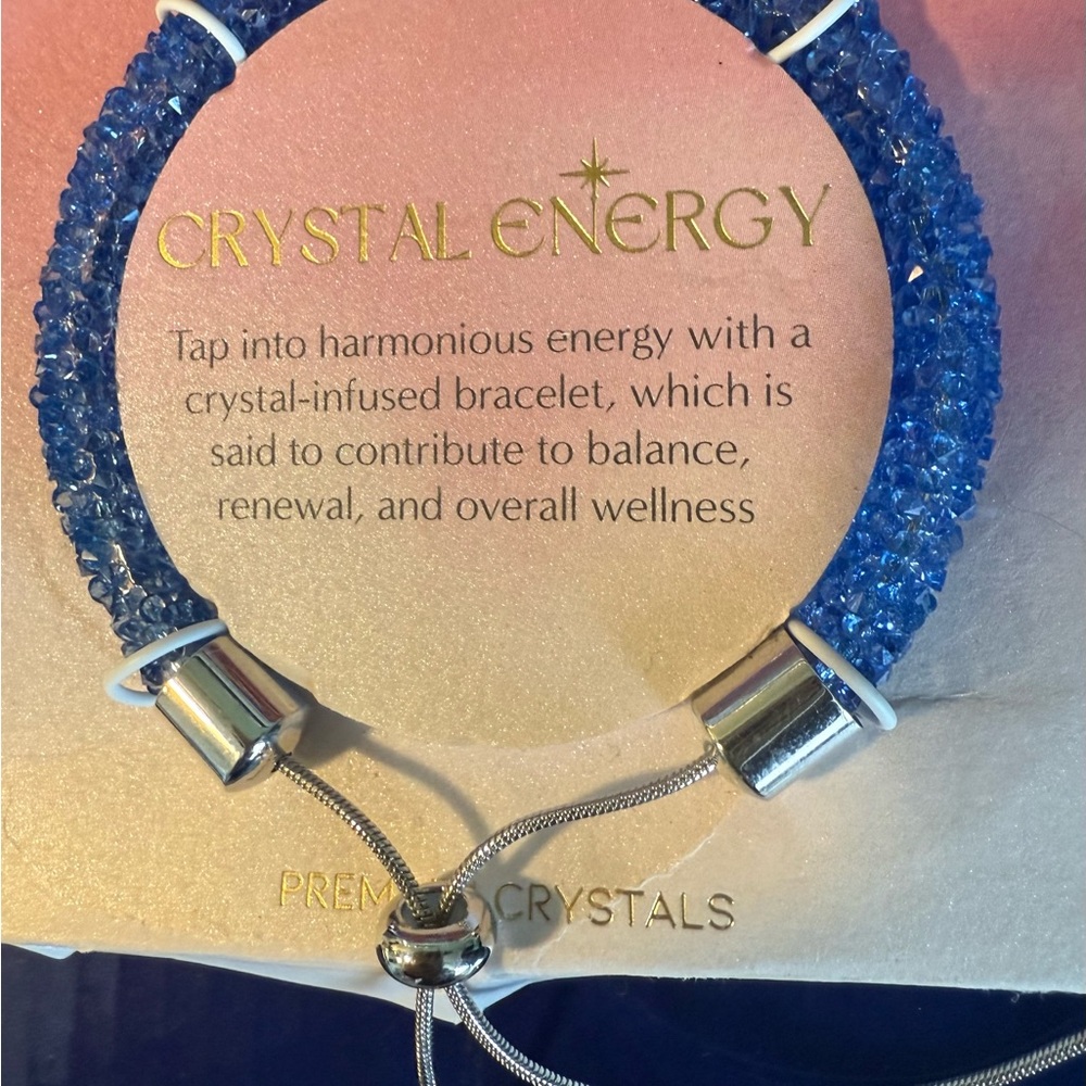 Crystal Energy Blue Bracelet new in blue crystals.